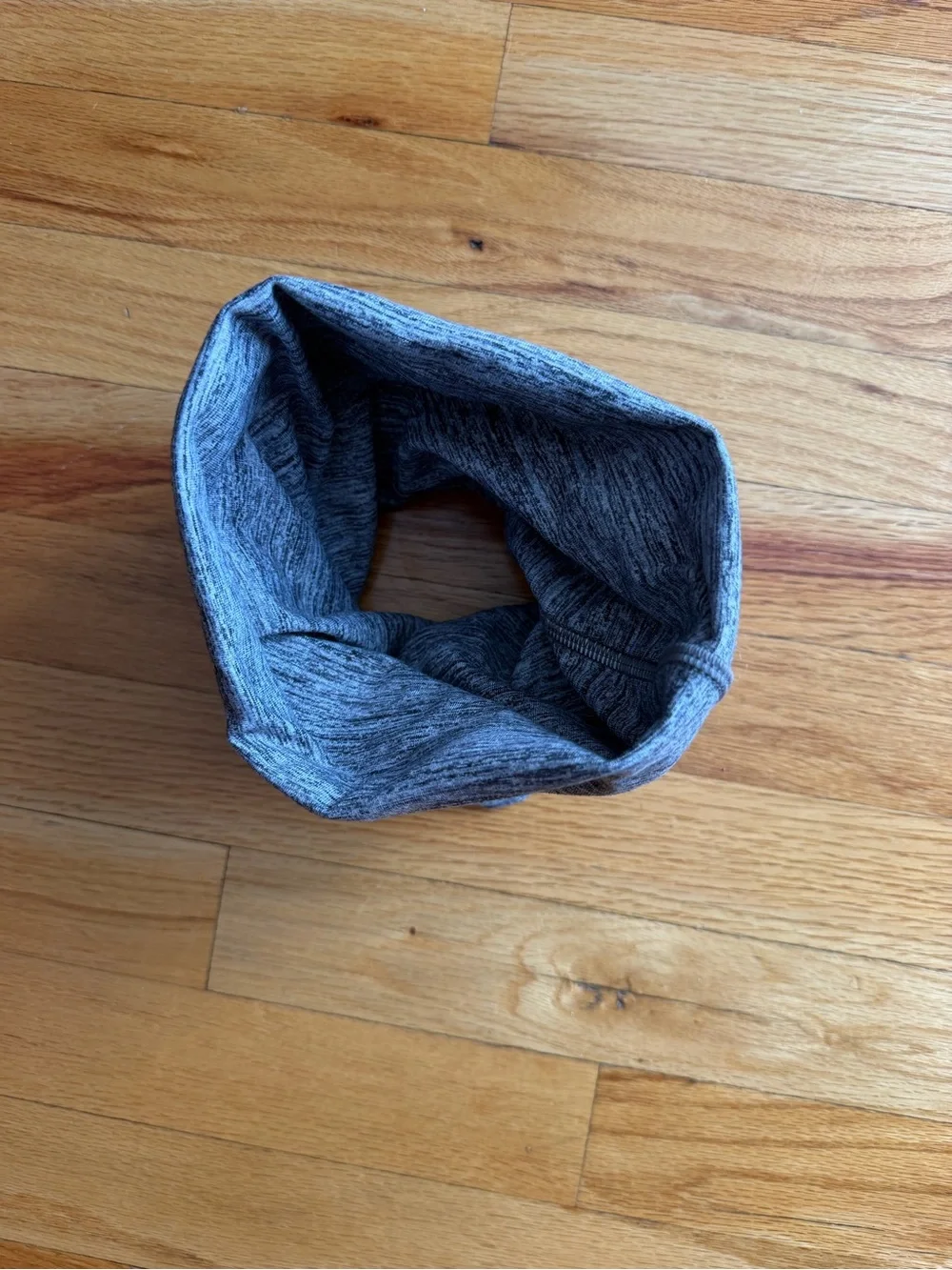 Lululemon Gray Knit Headband and Hat with ponytail hole